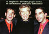 Birthday party backstage: Gregory Cooke, Ian McKellen, David Schwimmer