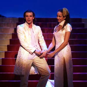 2005, ALADDIN: Aladdin (Neil McDermott) and Princess (Kate Gillespie)  - Photo by Manuel Harlan