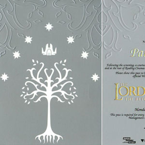 After-party invitation, Wellington premiere, 1 December 2003