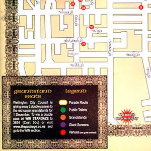 Parade route, Wellington Premiere, 1 December 2003
