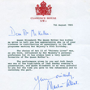 Letter from Clarence House