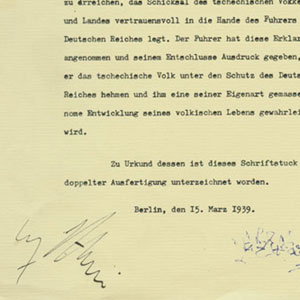 Prop letter signed by Hitler
