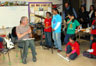 2004,   Reading from Hamlet for the Hobart Shakespeareans  - Photo by Keith Stern