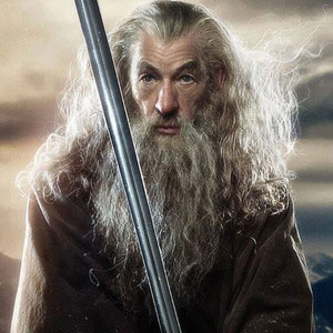 French character poster: Ian McKellen is Gandalf in The Hobbit
