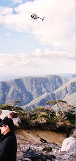 Chopper over Takaka, Photo by Ian McKellen