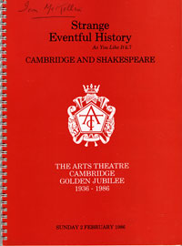 1986, Strange Eventful History: Script Cover  