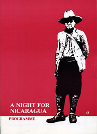 1985, A Night for Nicaragua: Programme  