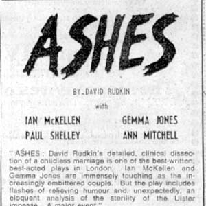 1975, ASHES: Advertisement in The Observer (�150 paid by I.M. and never reimbursed)  