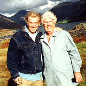 With sister Jean in Wastwater, Lake District, England