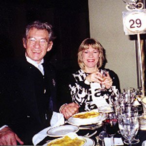 with Jude Kelly (West Yorkshire Playhouse company) and Matthew Bourne (<I>Adventures in Motion Pictures</I>) at National Youth Theatre ball, London