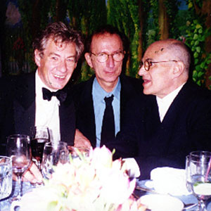 With playwright Martin Sherman and playwright/activist Larry Kramer