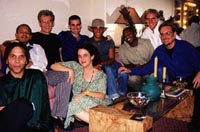 Ian McKellen with the participants of the documentary Surviving Friendly Fire