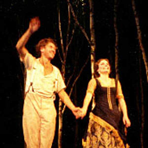 1986, WILD HONEY (Broadway): Ian McKellen and Kathryn Walker, curtain call at the Ahmanson, Los Angeles pre-Broadway run  