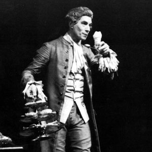 Ian McKellen juggling the cakes and desserts which Salieri relishes