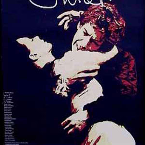 1976, ROMEO AND JULIET (1976): The theatre poster - Francesca Annis and Ian McKellen signed for Juliet and Romeo in their own hand-writing to create the logo.  