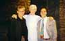 Ian McKellen with producers Mark Harris & Paul Collichman (Regent Pictures) on set at Occidental Studios, Los Angeles