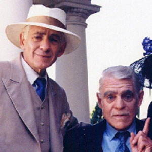 With Boris Karloff and Elsa Lanchester on the set.