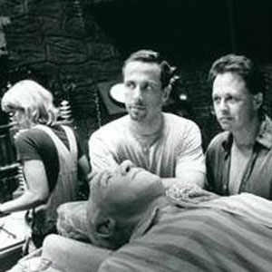 Executive Producer Clive Barker with Director Bill Condon on the dream sequence set.