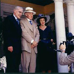 Boris, James, and Elsa pose for their reunion photo at the Cukor estate.