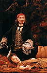 Captain Hook (Ian McKellen) hovers over the somnolent Peter Pan (Daniel Evans)