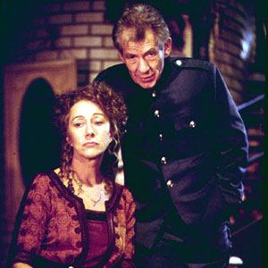 Helen Mirren (Alice) and Ian McKellen (Edgar)