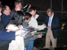 Signing autographs on the way out of the Canon Theater, 4 March 2002