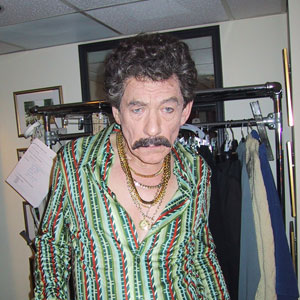2002,   Dressing room, Saturday Night Live, 16 March 2002<br>Ian McKellen is a Turkish disco owner  - Photo by Louie Zakarian