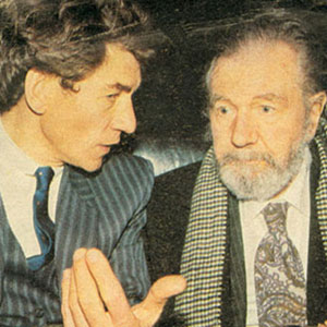 With Sir Michael Redgrave