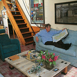 In the living room