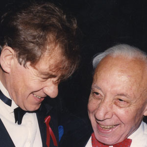With producer Bernard Jacobs at the Waldorf Astoria New York