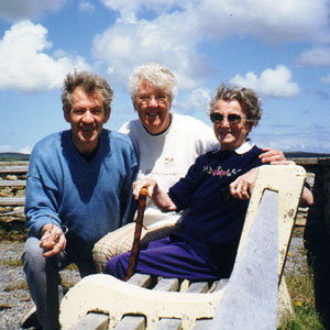 With sister Jean and stepmother Gladys on holiday in Galway