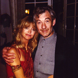 With Goldie Hawn at a party in Bel Air, California