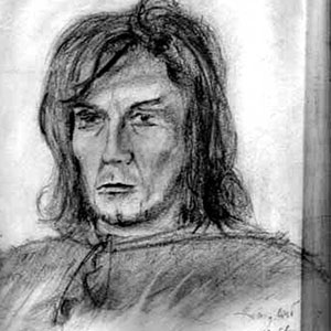 Ian McKellen as A Protestant Evangelist drawn backstage at Chichester Festival Theatre by Edward Petherbridge who was also in the cast.