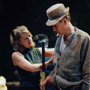 Director Jude Kelly and Ian McKellen (Prospero) at dress rehearsal