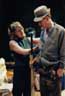 Director Jude Kelly and Ian McKellen (Prospero) at dress rehearsal