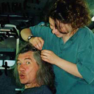 Being made up as Will Gates