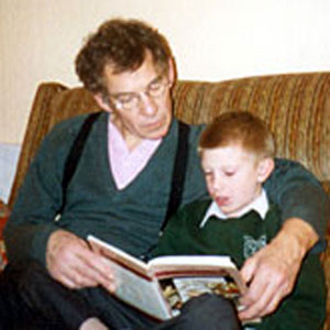 Reading to my nieces son Robert Blackman