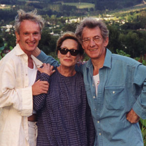 With Sean Mathias and Sian Phillips in Stellenbosch wine-country near Cape Town, South Africa
