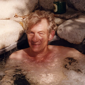 In the hot tub, Hollywood