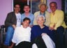 On the terrace at home, front l to r: Joe Simon, Ian McKellen, rear l to r: Jeff Burkhardt, Paul Cottingham, David Hockney, Michael Cashman