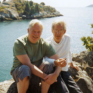 2002,   With Armistead Maupin, Vancouver  - Photo by Steve Thompson
