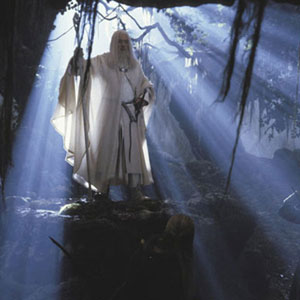 Gandalf returns from his battle with the Balrog as Gandalf the White.