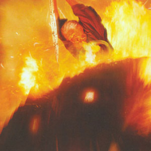 Gandalf the Grey fights the Balrog