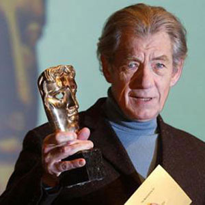 2003,   Ian McKellen announces the nominees for the 2003 BAFTA Awards  