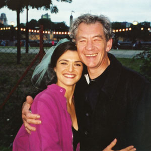 With Rachel Weisz on the set of MUMMY 2 in London