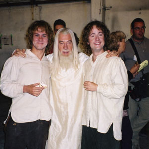 With Dominic Monaghan and Billy Boyd
