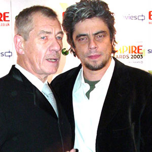 2003,   With Benicio del Toro at the Empire Awards, London  