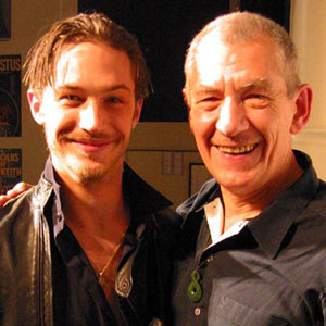 2003, An Audience with Ian McKellen: With Tom Hardy after the show  - Photo by Keith Stern