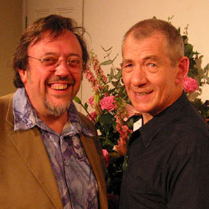 2003, An Audience with Ian McKellen: With Author Brian Sibley after the show  - Photo by Keith Stern