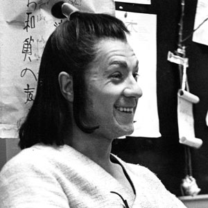 1972, THE THREE ARROWS: Backstage: In costume as Prince Yoremitsu  - Photo by Zoe Dominic